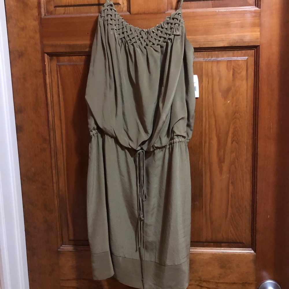 Greylin Dark Green Satin Dress